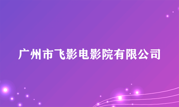 广州市飞影电影院有限公司