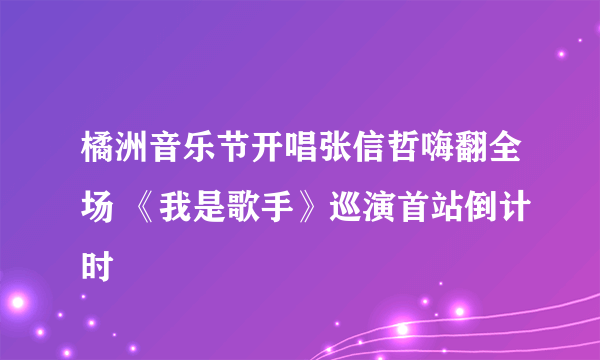 橘洲音乐节开唱张信哲嗨翻全场 《我是歌手》巡演首站倒计时