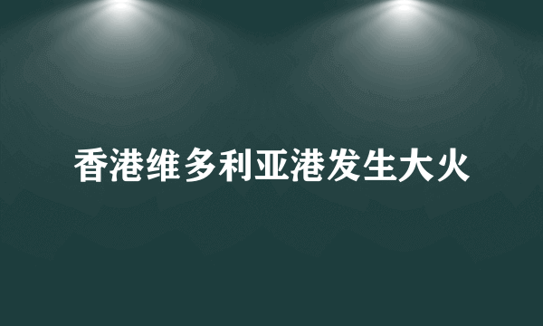 香港维多利亚港发生大火