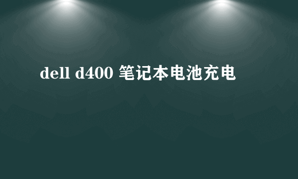 dell d400 笔记本电池充电問題