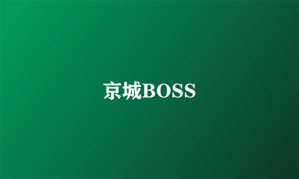 京城BOSS