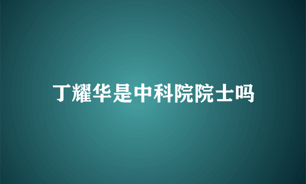 丁耀华是中科院院士吗