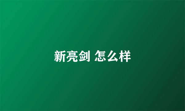 新亮剑 怎么样