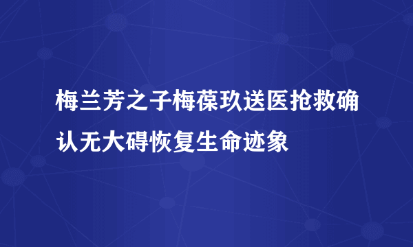 梅兰芳之子梅葆玖送医抢救确认无大碍恢复生命迹象