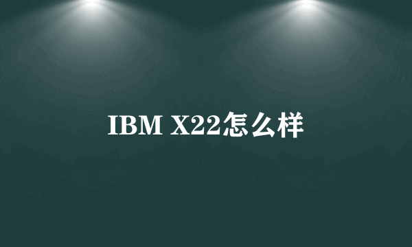 IBM X22怎么样