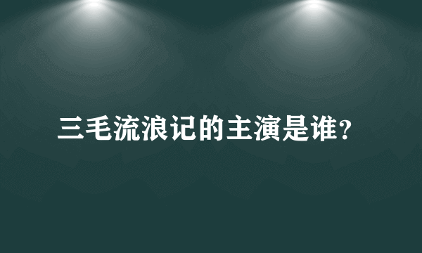 三毛流浪记的主演是谁？