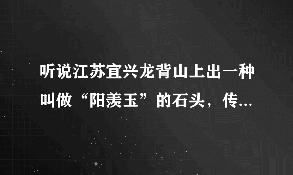 听说江苏宜兴龙背山上出一种叫做“阳羡玉”的石头，传说西晋的周处用过此玉雕琢成的杯子，求此传说文本。