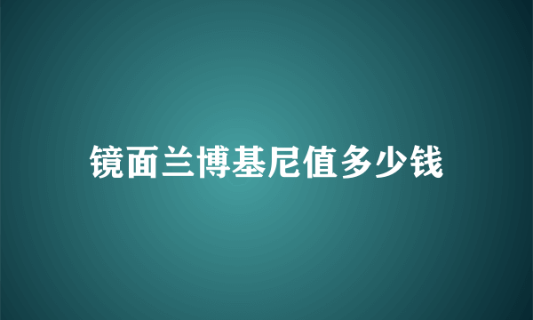 镜面兰博基尼值多少钱