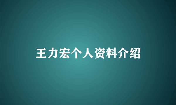 王力宏个人资料介绍