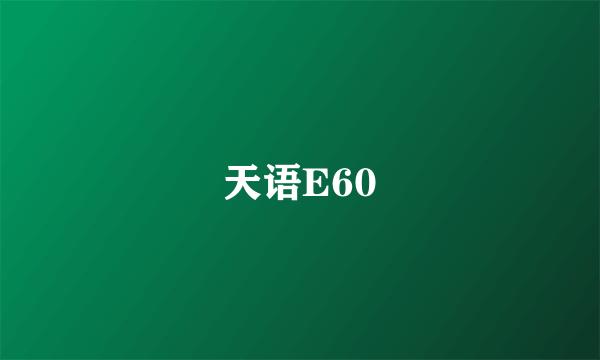 天语E60