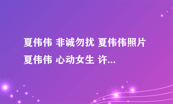 夏伟伟 非诚勿扰 夏伟伟照片 夏伟伟 心动女生 许秀琴 夏伟伟是哪一期？