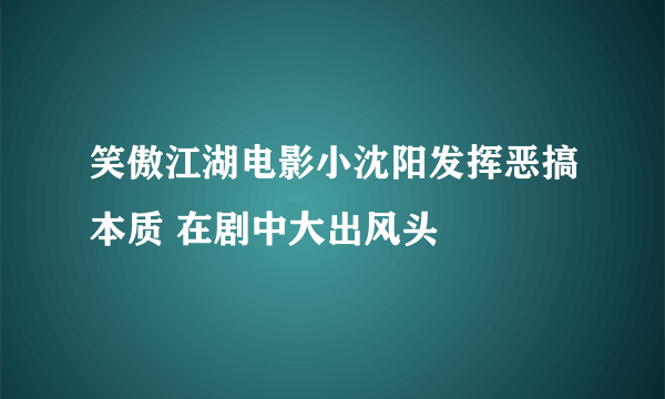 笑傲江湖电影小沈阳发挥恶搞本质 在剧中大出风头