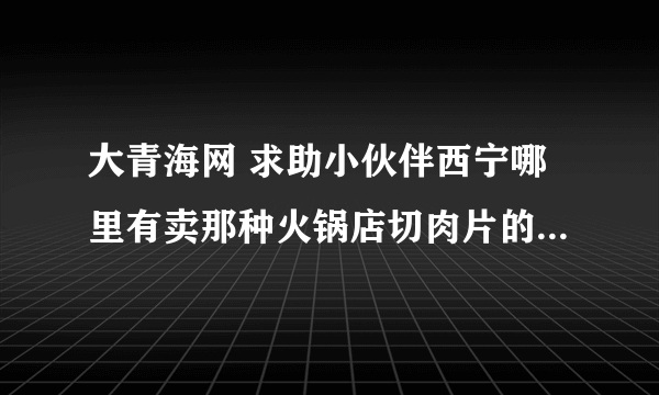 大青海网 求助小伙伴西宁哪里有卖那种火锅店切肉片的机器的？