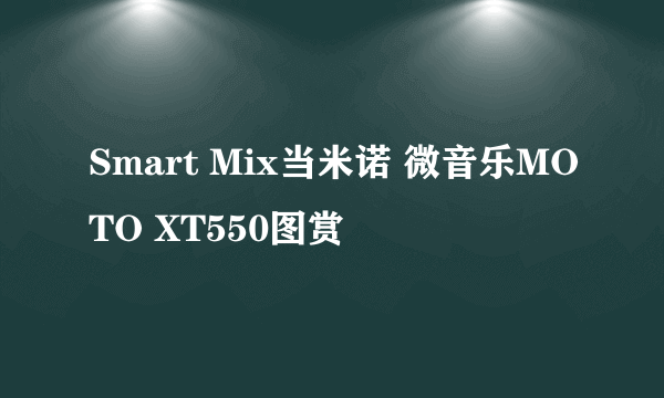 Smart Mix当米诺 微音乐MOTO XT550图赏