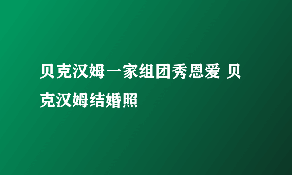 贝克汉姆一家组团秀恩爱 贝克汉姆结婚照