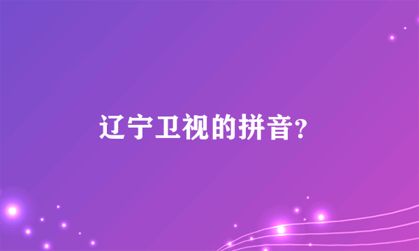 辽宁卫视的拼音？