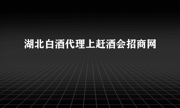 湖北白酒代理上赶酒会招商网