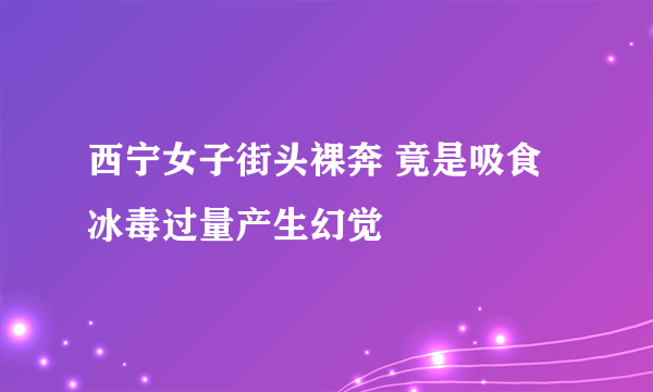 西宁女子街头裸奔 竟是吸食冰毒过量产生幻觉