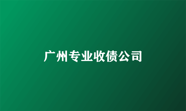 广州专业收债公司