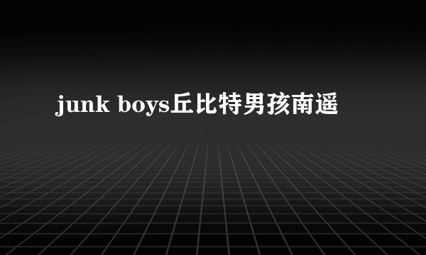 junk boys丘比特男孩南遥