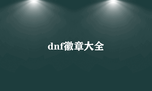 dnf徽章大全