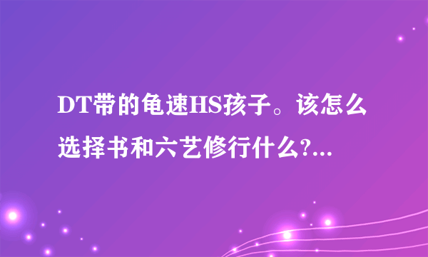 DT带的龟速HS孩子。该怎么选择书和六艺修行什么? 2书一套怎么选?六艺修行什么?