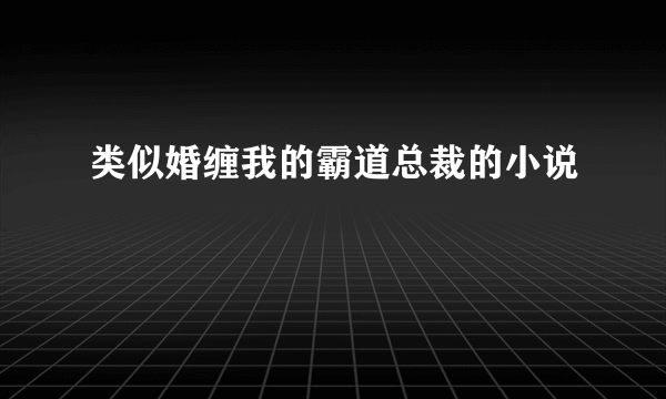 类似婚缠我的霸道总裁的小说