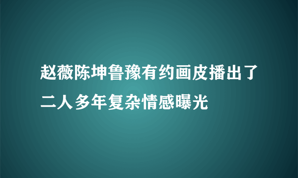 赵薇陈坤鲁豫有约画皮播出了二人多年复杂情感曝光