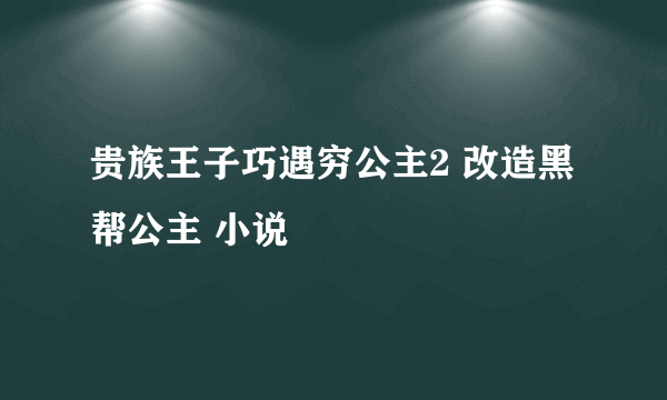 贵族王子巧遇穷公主2 改造黑帮公主 小说