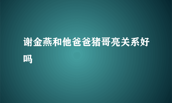 谢金燕和他爸爸猪哥亮关系好吗