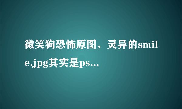 微笑狗恐怖原图，灵异的smile.jpg其实是ps出来的 