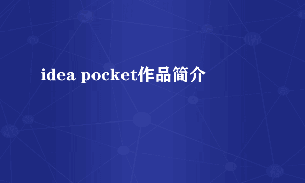 idea pocket作品简介