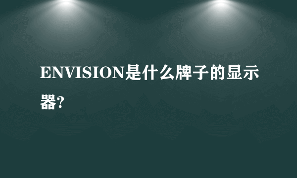 ENVISION是什么牌子的显示器?