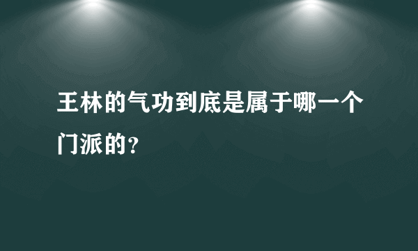 王林的气功到底是属于哪一个门派的？