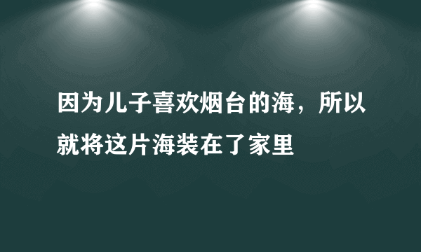 因为儿子喜欢烟台的海，所以就将这片海装在了家里