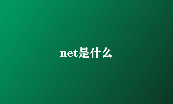 net是什么