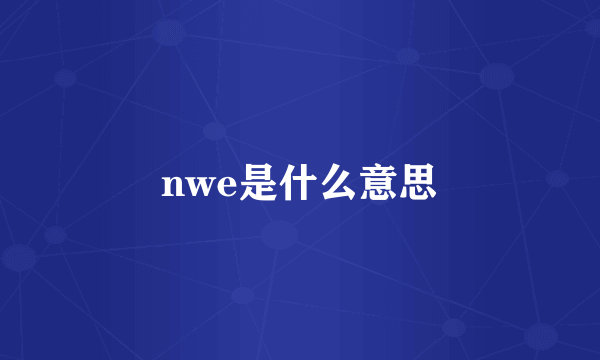 nwe是什么意思