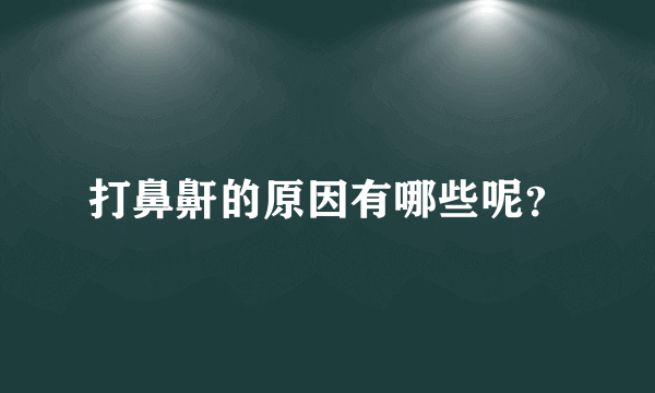 打鼻鼾的原因有哪些呢？