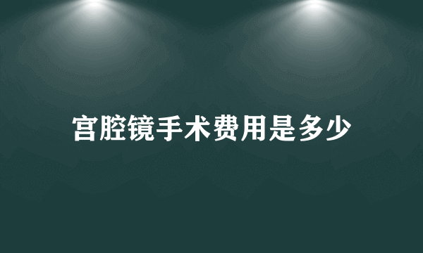 宫腔镜手术费用是多少