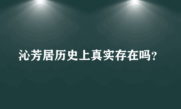 沁芳居历史上真实存在吗？