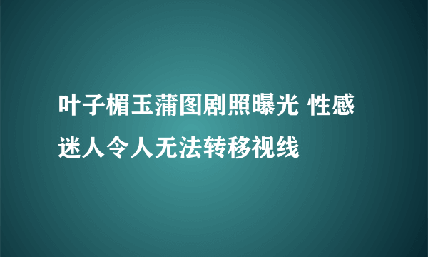 叶子楣玉蒲图剧照曝光 性感迷人令人无法转移视线