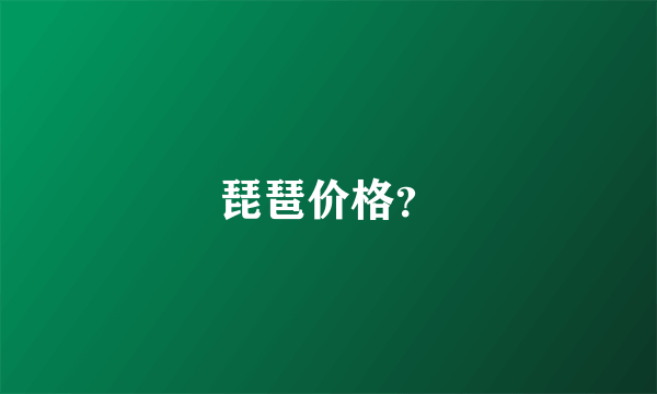 琵琶价格？