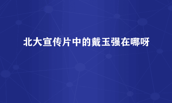 北大宣传片中的戴玉强在哪呀