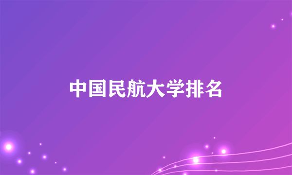 中国民航大学排名