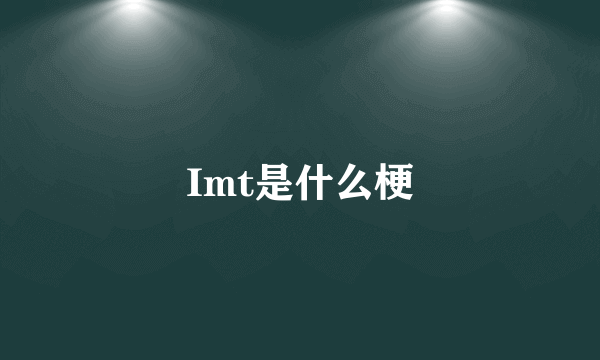 Imt是什么梗