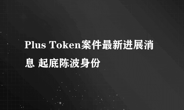 Plus Token案件最新进展消息 起底陈波身份