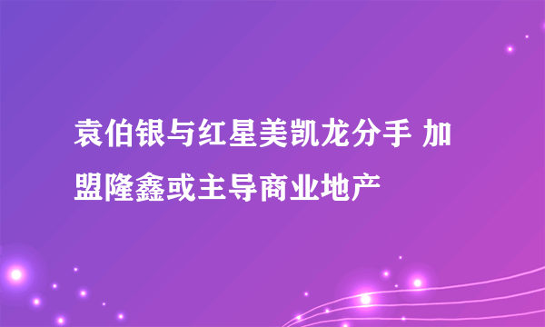 袁伯银与红星美凯龙分手 加盟隆鑫或主导商业地产