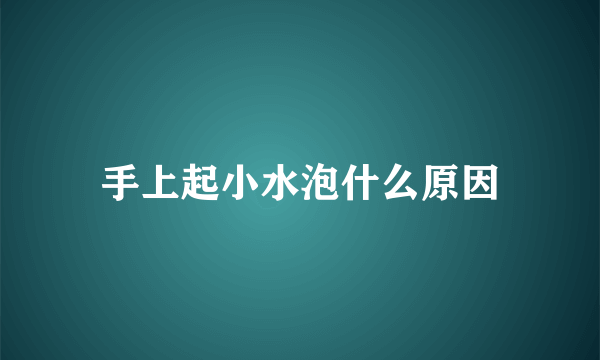 手上起小水泡什么原因