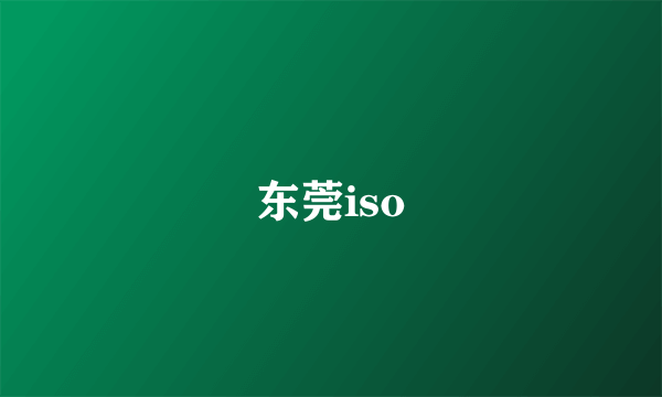 东莞iso