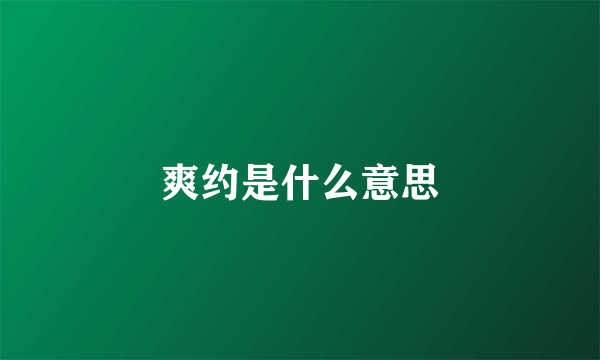 爽约是什么意思